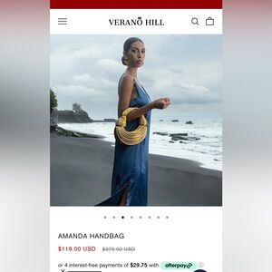 Verano Hill vegan leather gold chic bag!